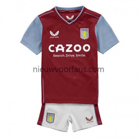 Aston Villa Kind Shirt met Bedrukking Thuis 2022-2023 Korte Mouw