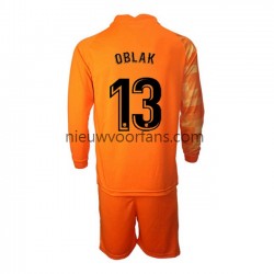 Atlético Madrid Kind Shirt met Bedrukking Doelman Jan Oblak 13 Thuis 2021-2022 Lange Mouw