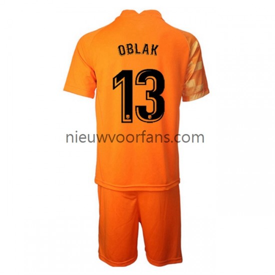 Atlético Madrid Kind Shirt met Bedrukking Doelman Jan Oblak 13 Thuis 2021-2022 Korte Mouw