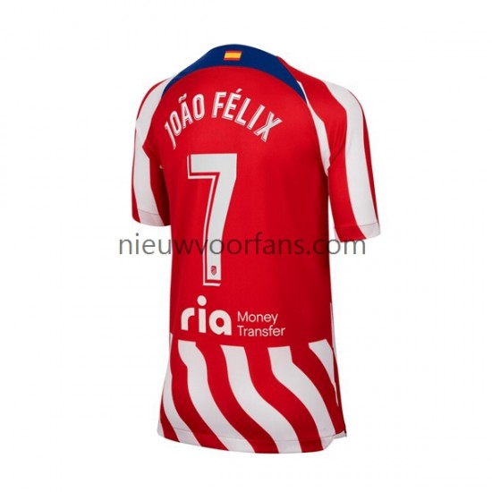 Atlético Madrid Heren Shirt met Bedrukking Joao Felix 7 Thuis 2022-2023 Korte Mouw