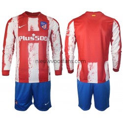 Atlético Madrid Kind Shirt met Bedrukking Thuis 2021-2022 Lange Mouw