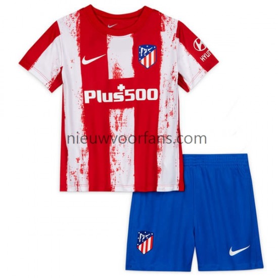 Atlético Madrid Kind Shirt met Bedrukking Thuis 2021-2022 Korte Mouw