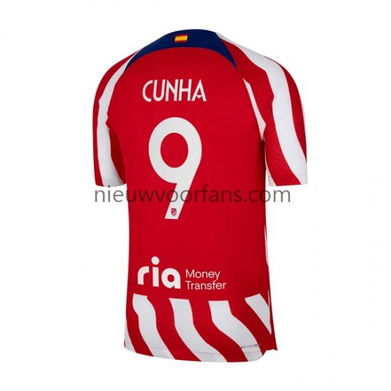Atlético Madrid Heren Shirt met Bedrukking Matheus Cunha 9 Thuis 2022-2023 Korte Mouw