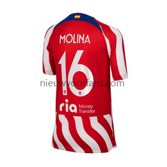 Atlético Madrid Heren Shirt met Bedrukking Nahuel Molina 16 Thuis 2022-2023 Korte Mouw