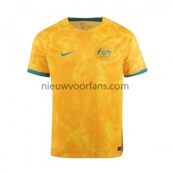 Australië Heren Shirt met Bedrukking Thuis WK 2022 Korte Mouw