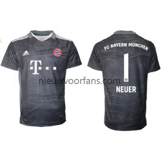 FC Bayern München Heren Shirt met Bedrukking Doelman Manuel Neuer 1 Uit 2021-2022 Korte Mouw