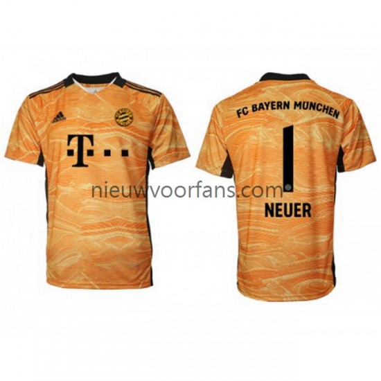 FC Bayern München Heren Shirt met Bedrukking Doelman Manuel Neuer 1 Thuis 2021-2022 Korte Mouw