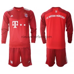 FC Bayern München Kind Shirt met Bedrukking Thuis 2021-2022 Lange Mouw
