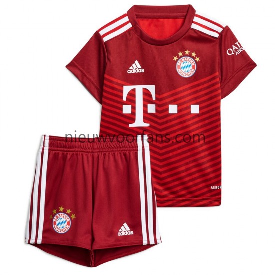 FC Bayern München Kind Shirt met Bedrukking Thuis 2021-2022 Korte Mouw