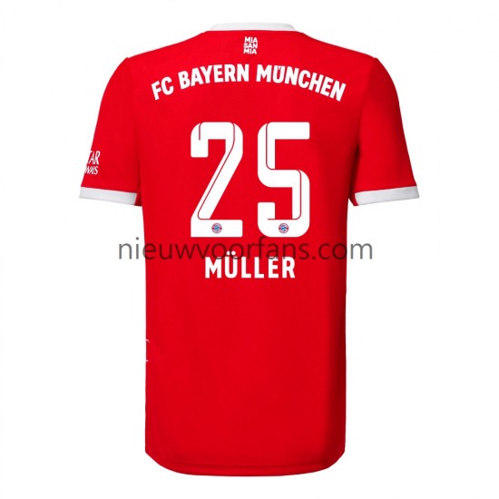 FC Bayern München Heren Shirt met Bedrukking Muller 25 Thuis 2022-2023 Korte Mouw
