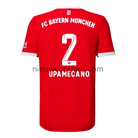 FC Bayern München Heren Shirt met Bedrukking Upamecano 2 Thuis 2022-2023 Korte Mouw