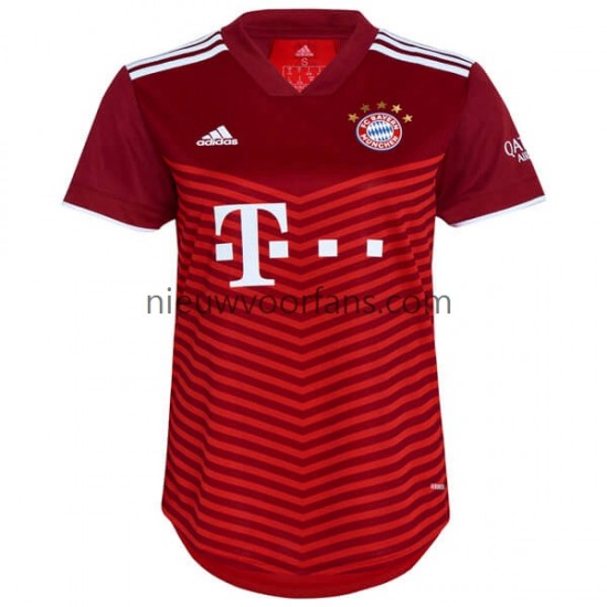 FC Bayern München Dames Shirt met Bedrukking Thuis 2021-2022 Korte Mouw