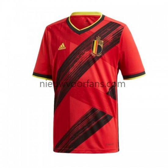 België Heren Shirt met Bedrukking Euro 2020 Thuis Korte Mouw