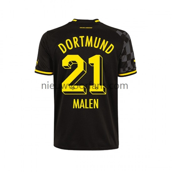 Borussia Dortmund Heren Shirt met Bedrukking Donyell Malen 21 Uit 2022-2023 Korte Mouw