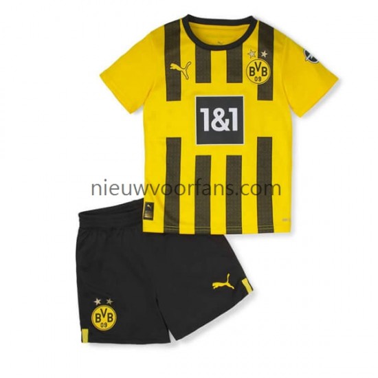 Borussia Dortmund Kind Shirt met Bedrukking Thuis 2022-2023 Korte Mouw
