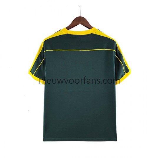 Brazilië Heren Shirt met Bedrukking Doelman 1998 Retro Uit Korte Mouw