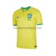 Brazilië Heren Shirt met Bedrukking Thuis WK 2022 Korte Mouw