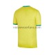 Brazilië Heren Shirt met Bedrukking Thuis WK 2022 Korte Mouw