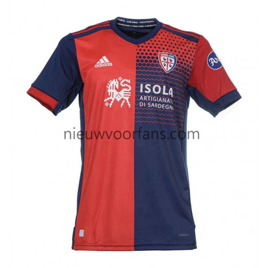 Cagliari Heren Shirt met Bedrukking Thuis 2021-2022 Korte Mouw