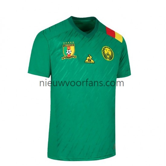 Kameroen Heren Shirt met Bedrukking Thuis WK 2022 Korte Mouw