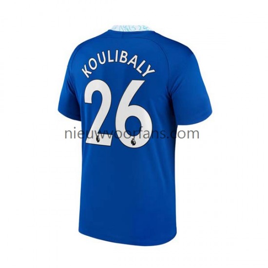 Chelsea Heren Shirt met Bedrukking Kalidou Koulibaly 26 Thuis 2022-2023 Korte Mouw
