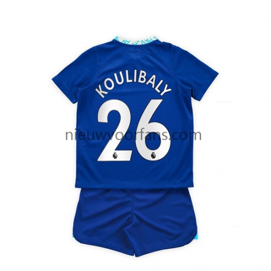 Chelsea Kind Shirt met Bedrukking Kalidou Koulibaly 26 Thuis 2022-2023 Korte Mouw