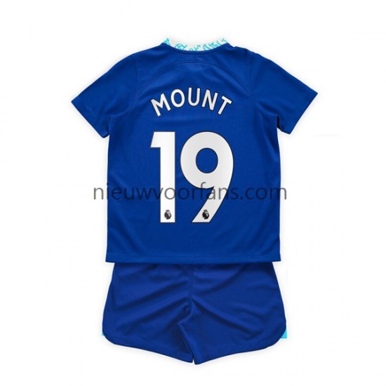 Chelsea Kind Shirt met Bedrukking Mason Mount 19 Thuis 2022-2023 Korte Mouw