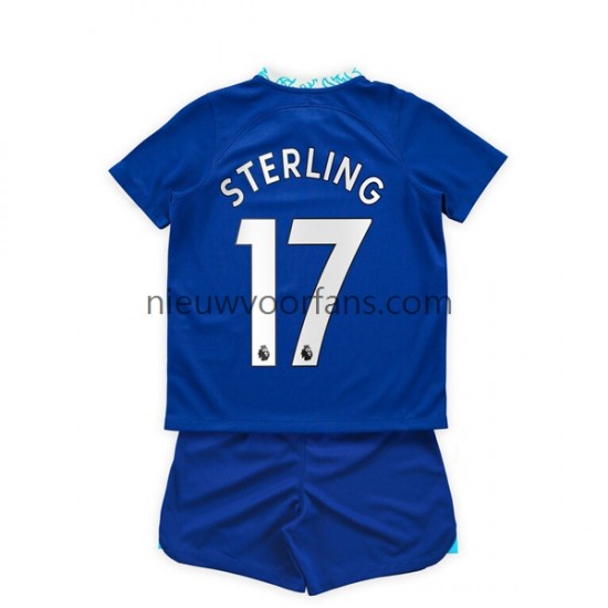 Chelsea Kind Shirt met Bedrukking Raheem Sterling 17 Thuis 2022-2023 Korte Mouw