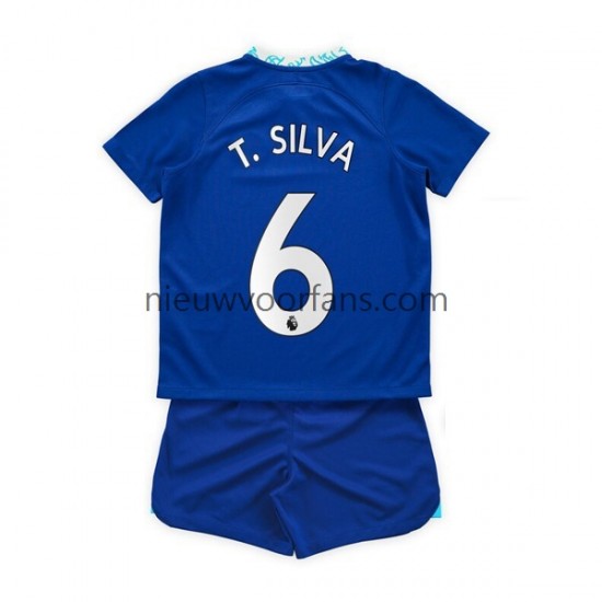 Chelsea Kind Shirt met Bedrukking T. Silva 6 Thuis 2022-2023 Korte Mouw