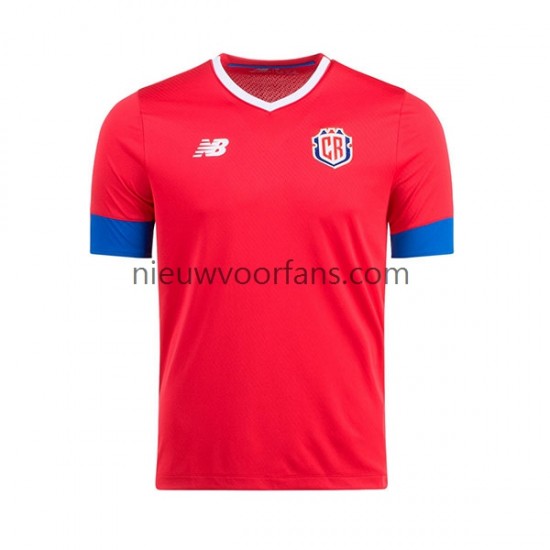Costa Rica Heren Shirt met Bedrukking Thuis WK 2022 Korte Mouw