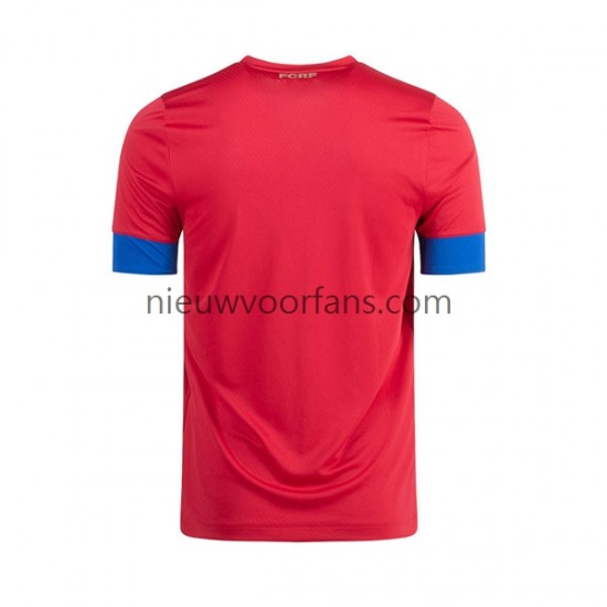 Costa Rica Heren Shirt met Bedrukking Thuis WK 2022 Korte Mouw