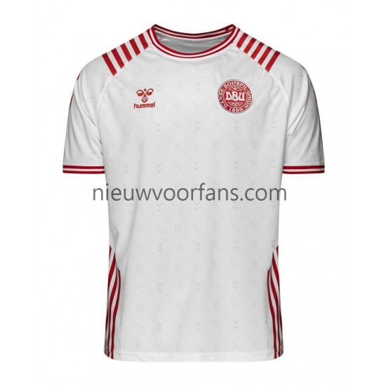 Denemarken Heren Shirt met Bedrukking Special Uit WK 2022 Korte Mouw