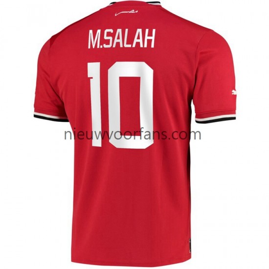 Egypte Heren Shirt met Bedrukking M.Salah 10 Thuis 2022 Korte Mouw