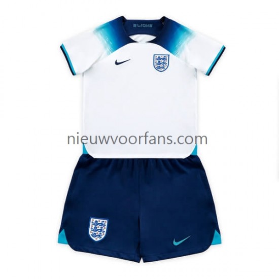 Engeland Kind Shirt met Bedrukking Thuis WK 2022 Korte Mouw