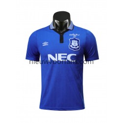 Everton Heren Shirt met Bedrukking 1995 Retro Thuis Korte Mouw