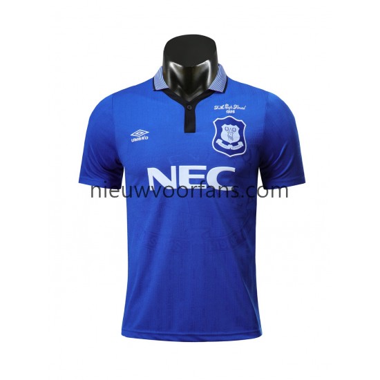Everton Heren Shirt met Bedrukking 1995 Retro Thuis Korte Mouw