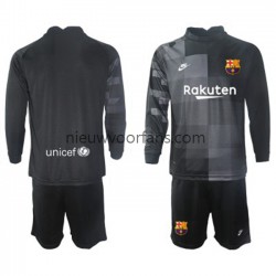 FC Barcelona Kind Shirt met Bedrukking Doelman Uit 2021-2022 Lange Mouw