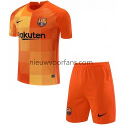 FC Barcelona Kind Shirt met Bedrukking Doelman Thuis 2021-2022 Korte Mouw