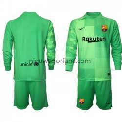 FC Barcelona Kind Shirt met Bedrukking Doelman Derde 2021-2022 Lange Mouw