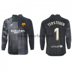 FC Barcelona Heren Shirt met Bedrukking Doelman Ter Stegen 1 Uit 2021-2022 Lange Mouw