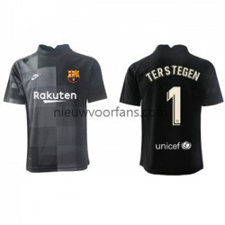 FC Barcelona Heren Shirt met Bedrukking Doelman Ter Stegen 1 Uit 2021-2022 Korte Mouw