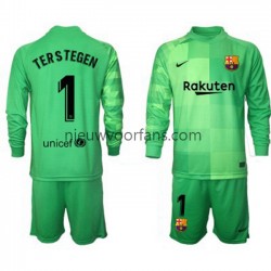 FC Barcelona Kind Shirt met Bedrukking Doelman Ter Stegen 1 Derde 2021-2022 Lange Mouw