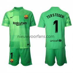 FC Barcelona Kind Shirt met Bedrukking Doelman Ter Stegen 1 Derde 2021-2022 Korte Mouw