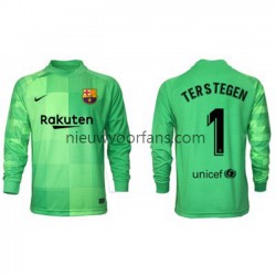 FC Barcelona Heren Shirt met Bedrukking Doelman Ter Stegen 1 Derde 2021-2022 Lange Mouw