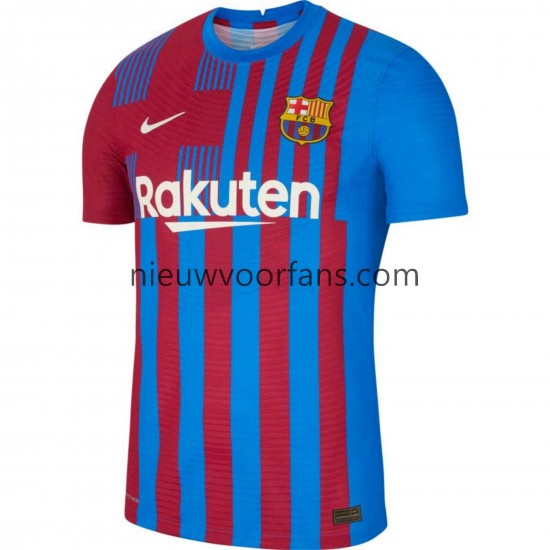FC Barcelona Heren Shirt met Bedrukking Thuis 2021-2022 Korte Mouw
