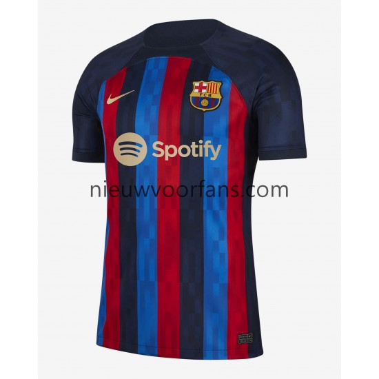 FC Barcelona Heren Shirt met Bedrukking Thuis 2022-2023 Korte Mouw