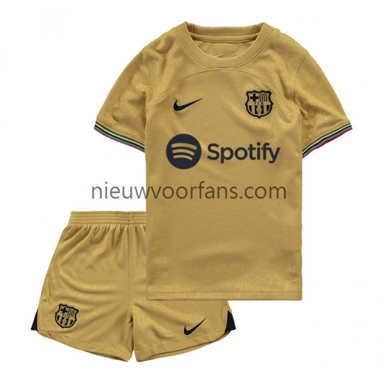 FC Barcelona Kind Shirt met Bedrukking Uit 2022-2023 Korte Mouw
