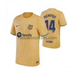FC Barcelona Heren Shirt met Bedrukking Memphis Depay 14 Uit 2022-2023 Korte Mouw