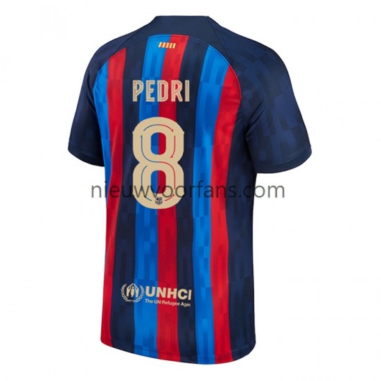 FC Barcelona Heren Shirt met Bedrukking Pedri 8 Thuis 2022-2023 Korte Mouw