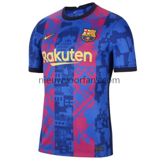 FC Barcelona Heren Shirt met Bedrukking Derde 2021-2022 Korte Mouw